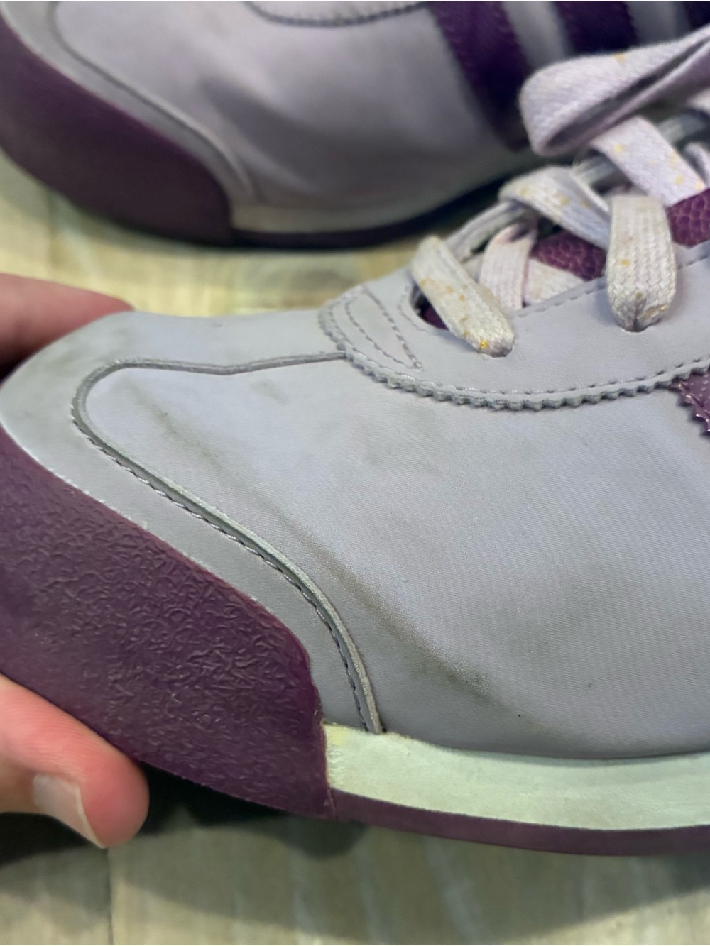 adidas Women’s Light Lavender and Deep Purple Samoa Sneakers - Picture 2 of 10